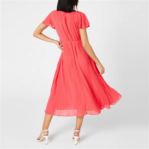 michael kors pleated midi dress.